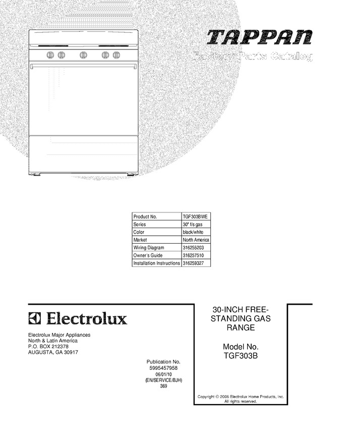 Diagram for TGF303BWE