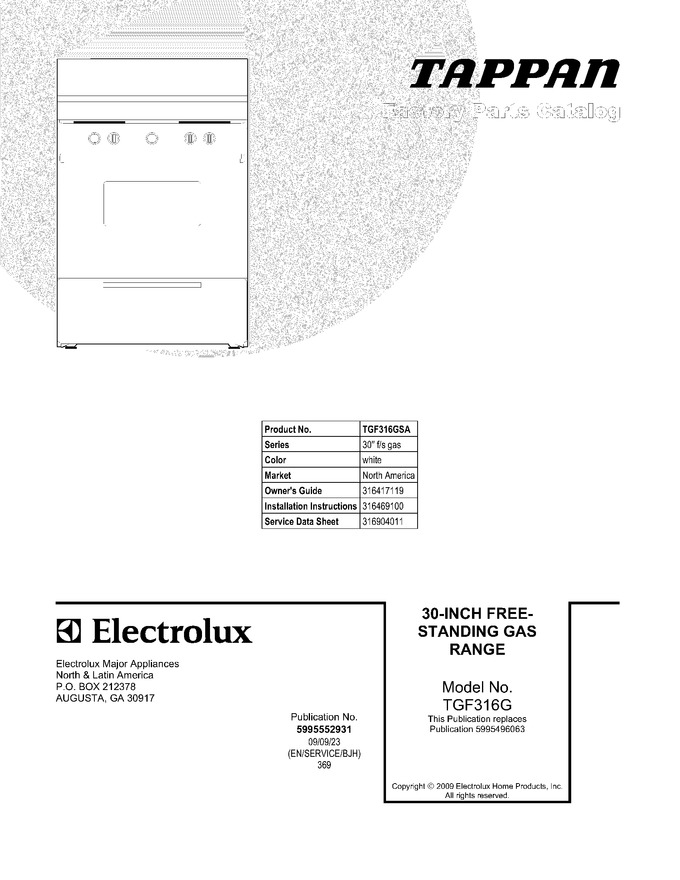 Diagram for TGF316GSA