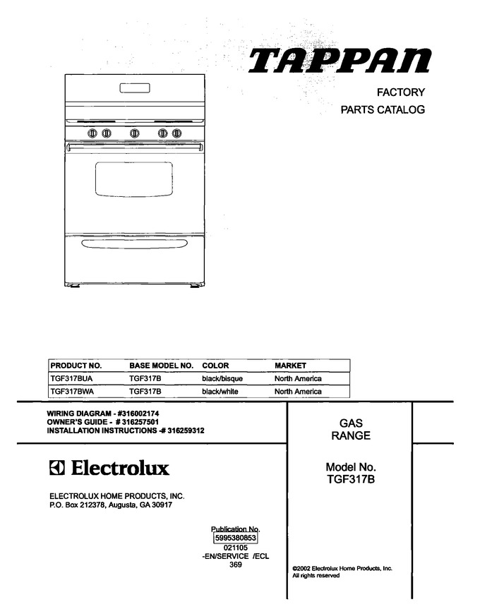 Diagram for TGF317BUA