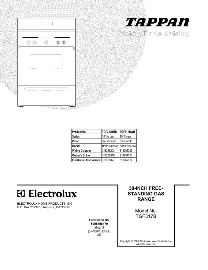 Diagram for TGF317BWB