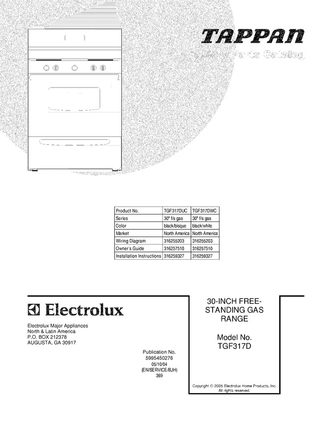 Diagram for TGF317DWC