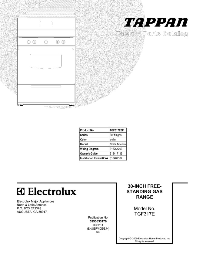 Diagram for TGF317ESF