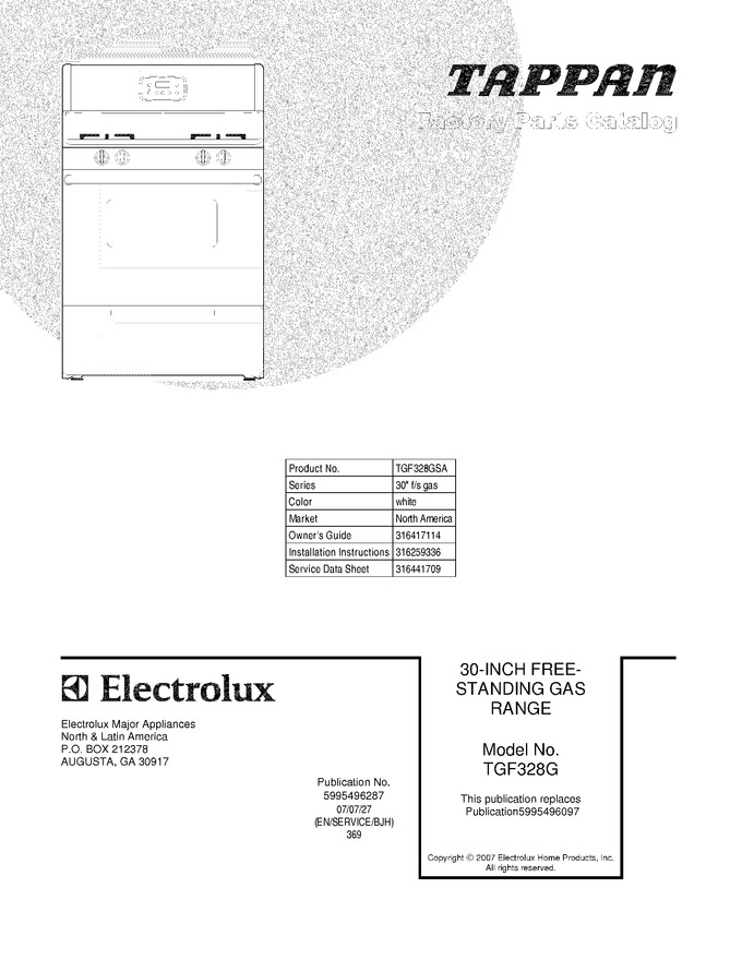 Diagram for TGF328GSA