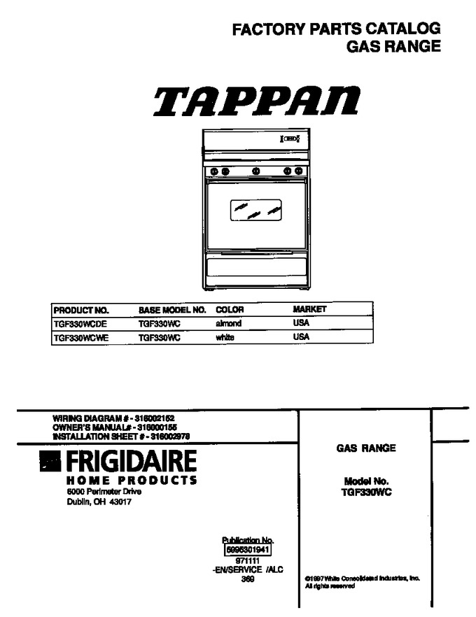 Diagram for TGF330WCWE