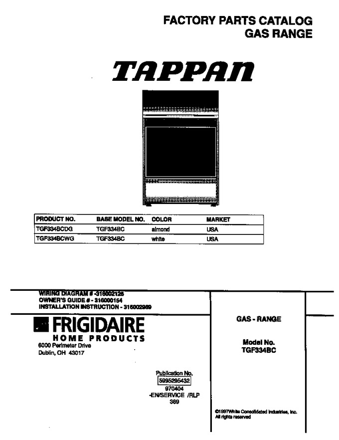 Diagram for TGF334BCWG