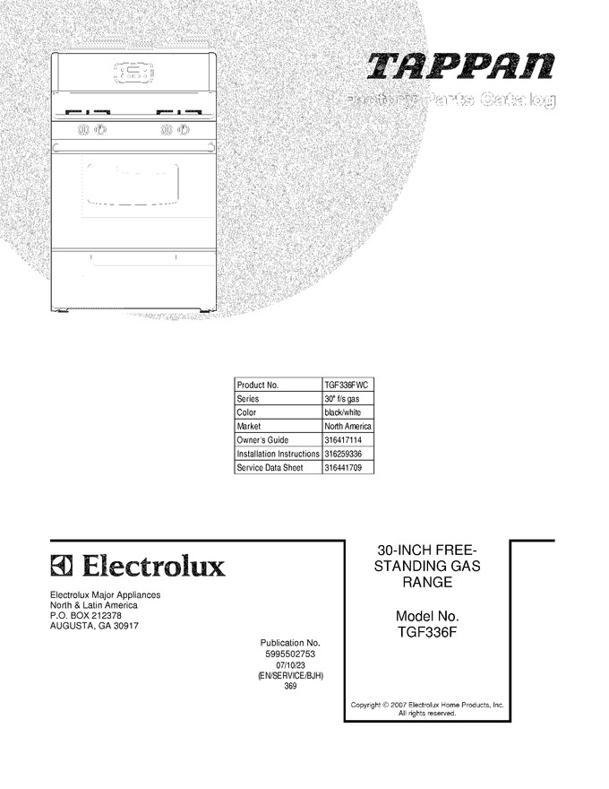 Diagram for TGF336FWC