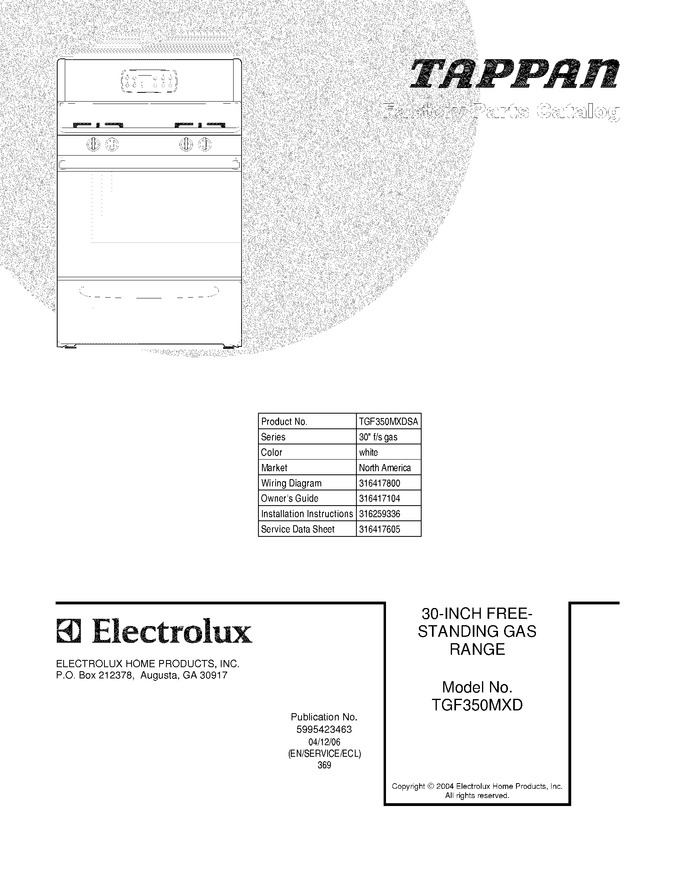 Diagram for TGF350MXDSA