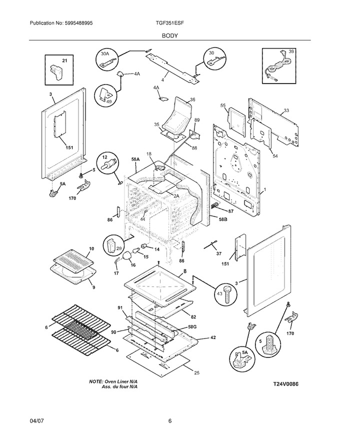 Diagram for TGF351ESF