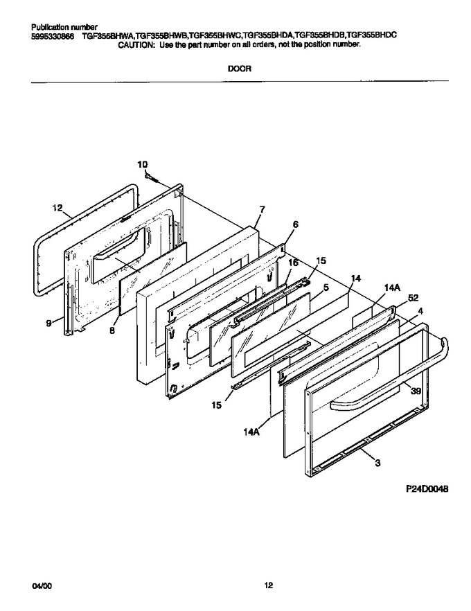 Diagram for TGF355BHDB