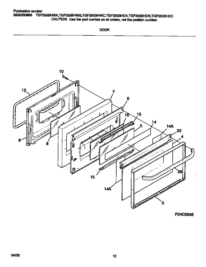 Diagram for TGF355BHWA