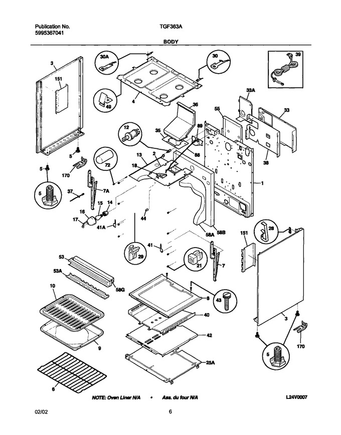 Diagram for TGF363AUB