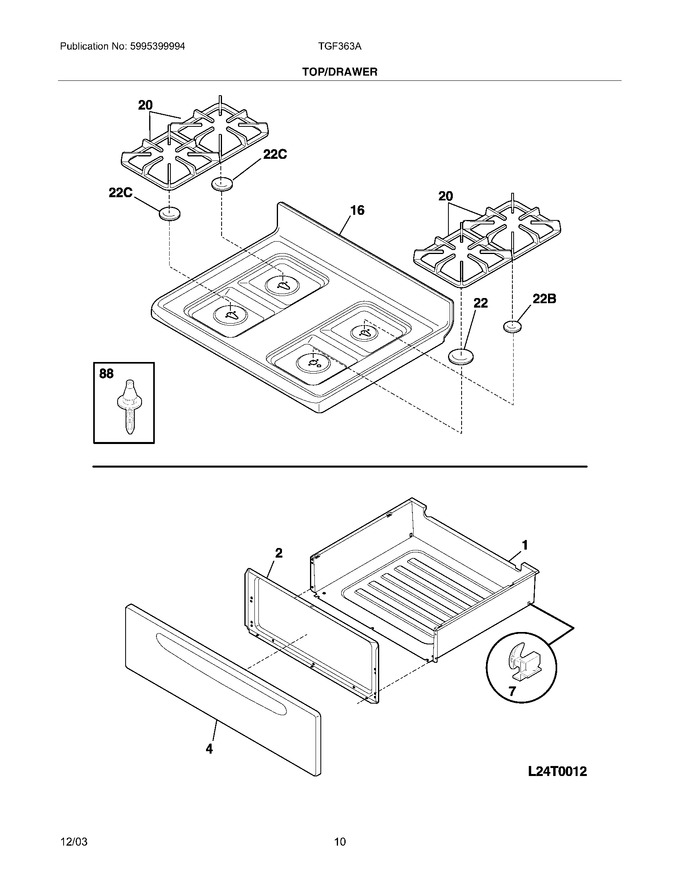 Diagram for TGF363AUE
