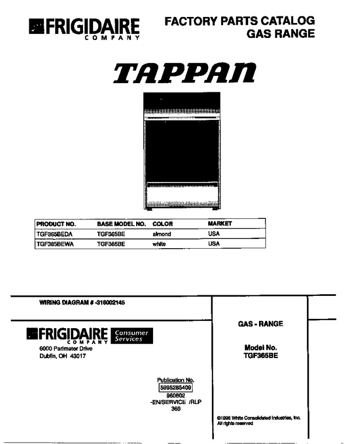 Diagram for TGF365BEWA