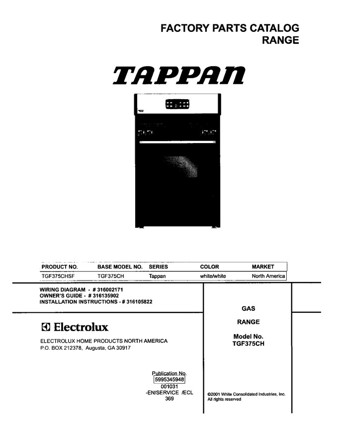 Diagram for TGF375CHSF