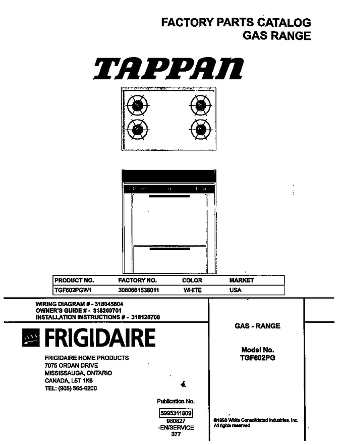 Diagram for TGF602PGW1