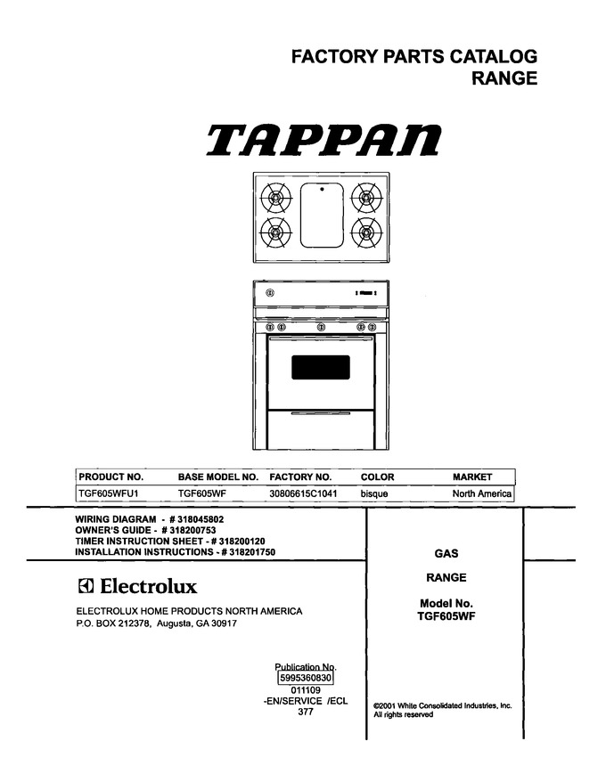 Diagram for TGF605WFU1