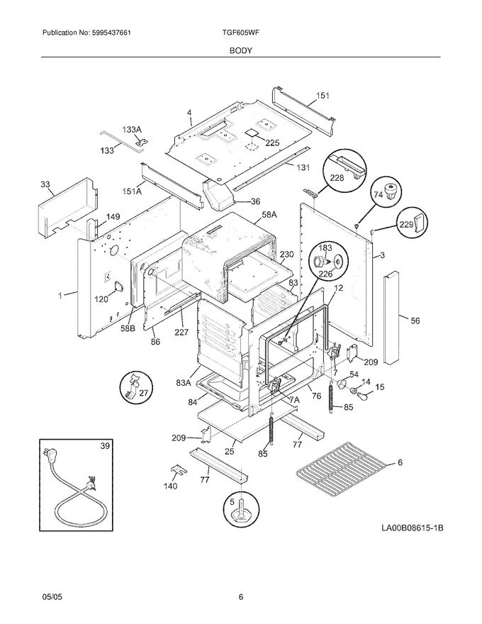 Diagram for TGF605WFW9