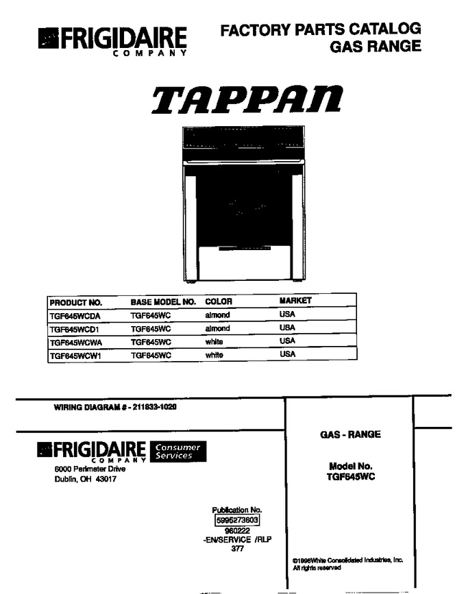 Diagram for TGF645WCWA