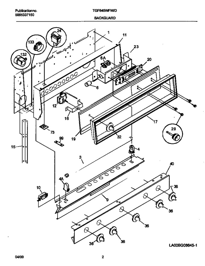 Diagram for TGF645WFW7