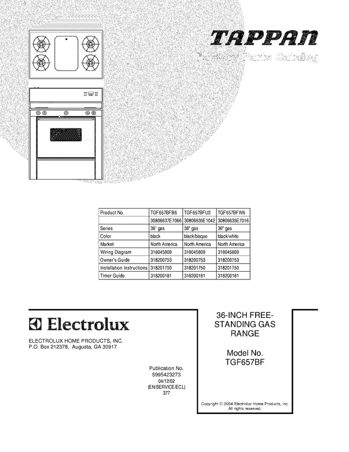 Diagram for TGF657BFB6