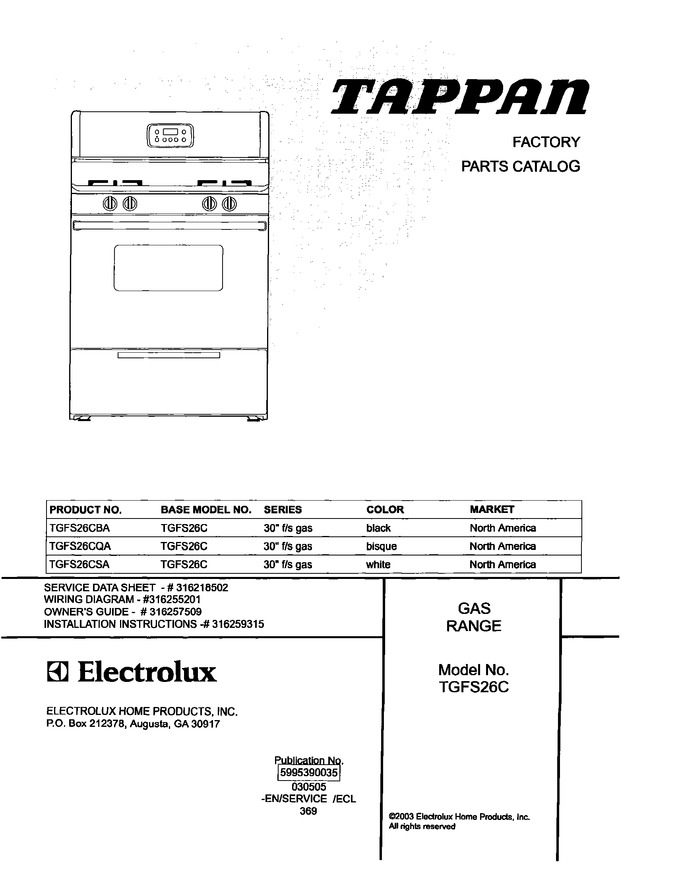 Diagram for TGFS26CQA
