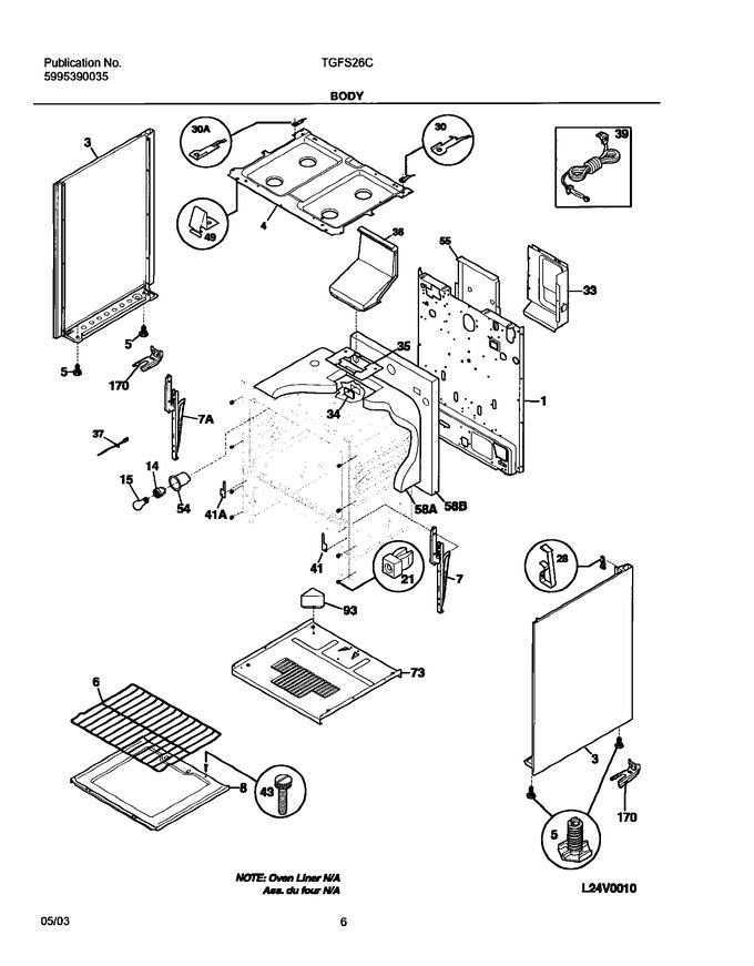 Diagram for TGFS26CSA