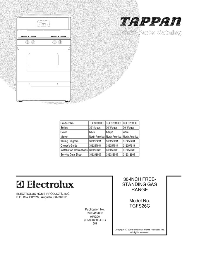 Diagram for TGFS26CSC