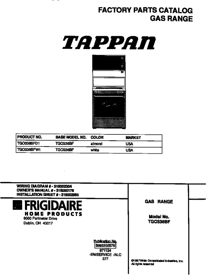 Diagram for TGO336BFD1