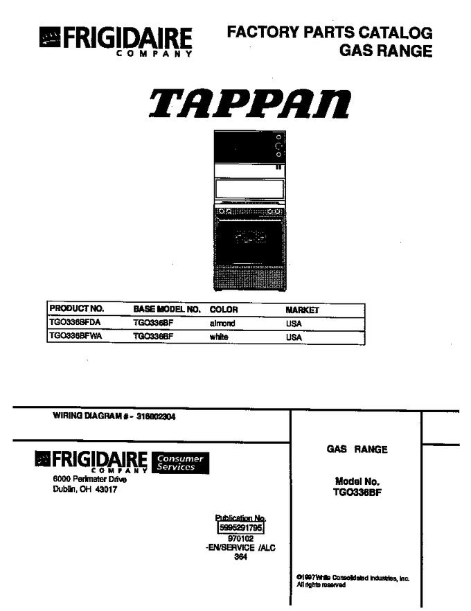 Diagram for TGO336BFWA