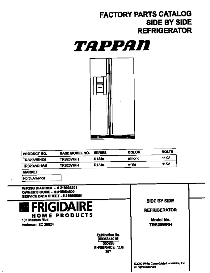 Diagram for TRS20WRHW5