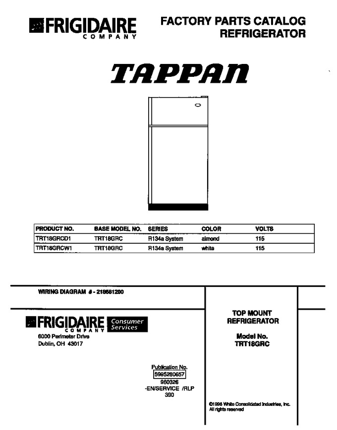 Diagram for TRT18GRCW1