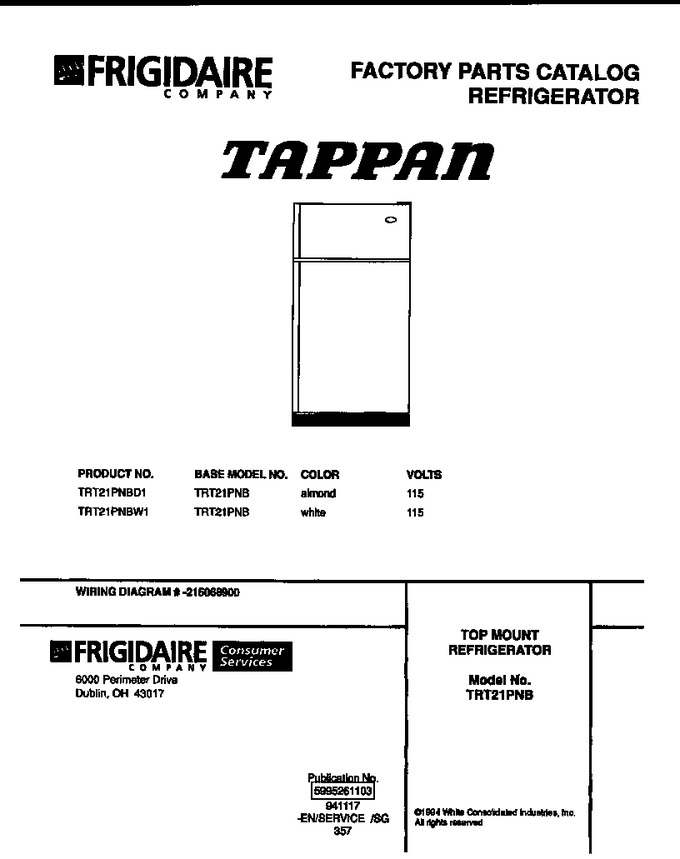 Diagram for TRT21PNBW1