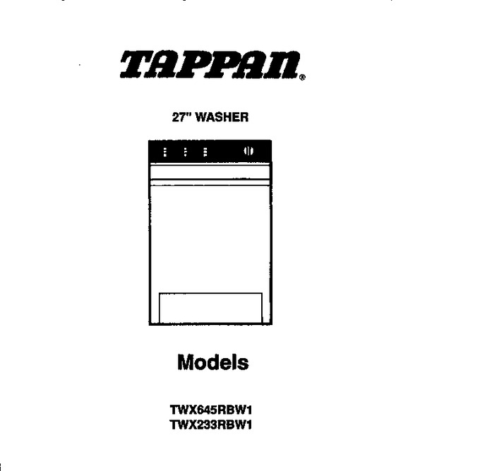Diagram for TWX233RBD1