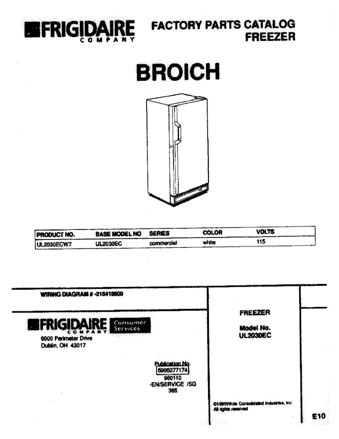 Diagram for UL2030ECW7