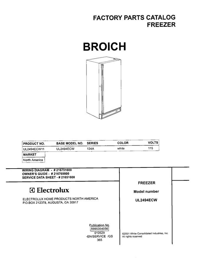 Diagram for UL2494ECW11