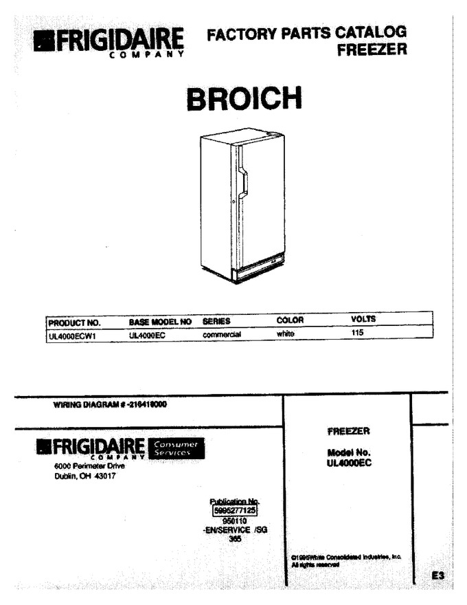 Diagram for UL4000ECW1
