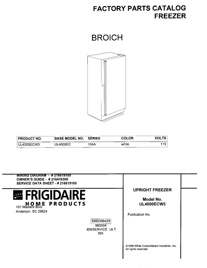 Diagram for UL4000ECW3