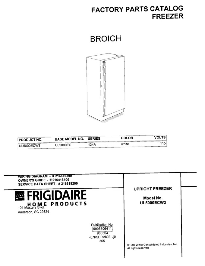 Diagram for UL5000ECW3