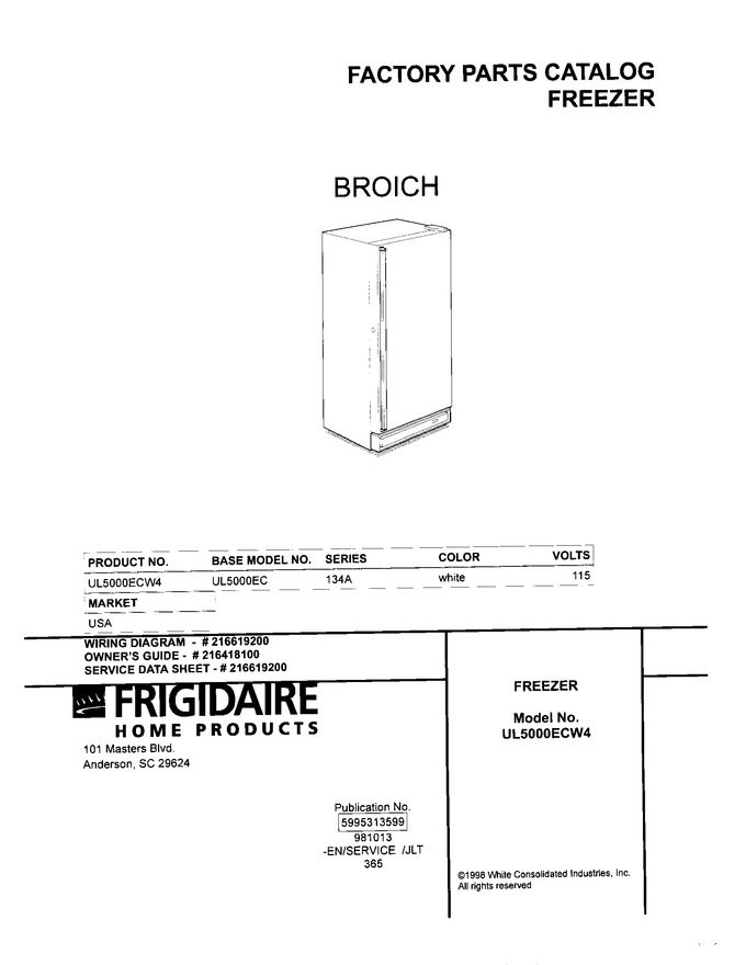 Diagram for UL5000ECW4