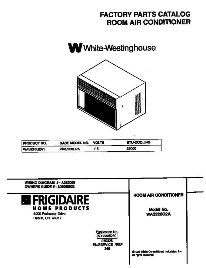 Diagram for WAS226G2A1