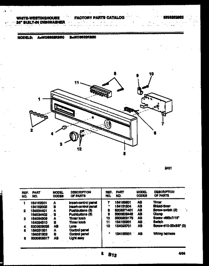 Diagram for WDB632RBR0