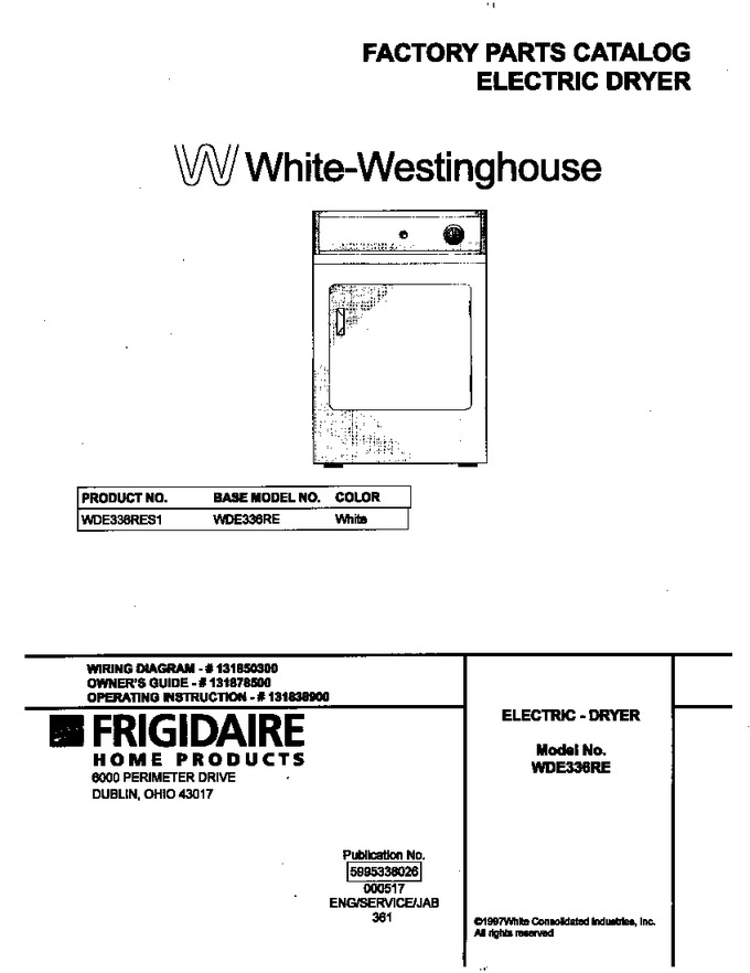 Diagram for WDE336RES1