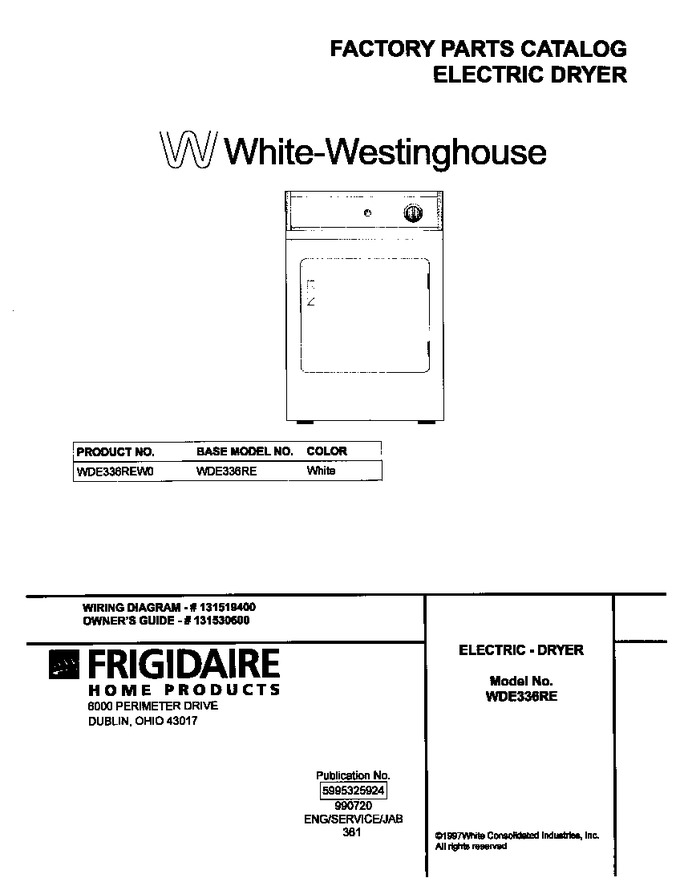 Diagram for WDE336REW0