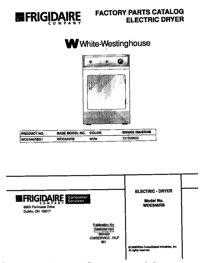 Diagram for WDE546RBS1