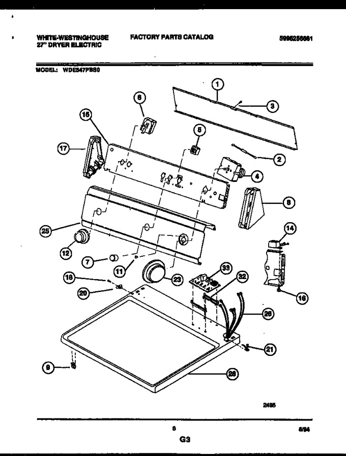Diagram for WDE547PBS0
