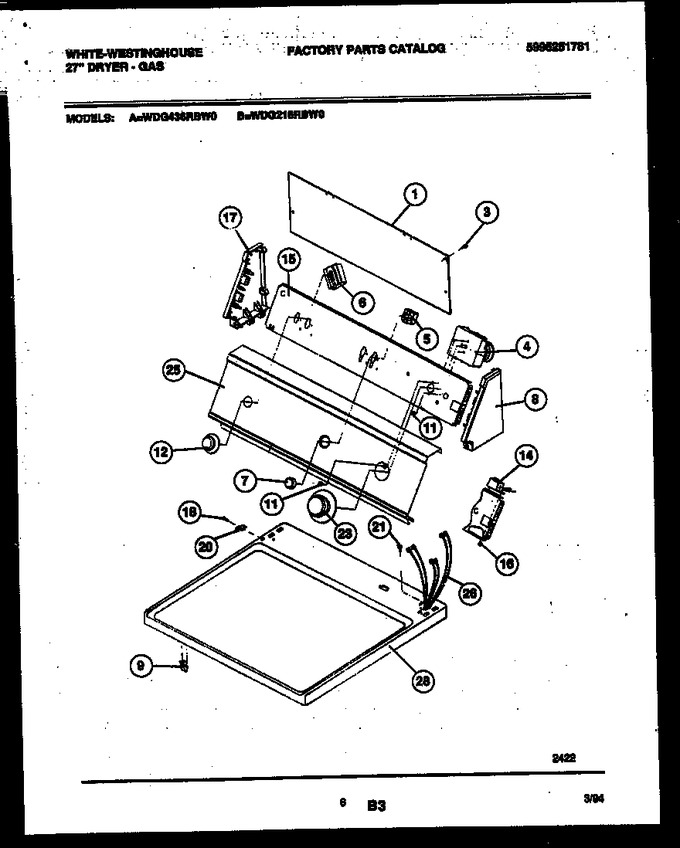 Diagram for WDG436RBW0