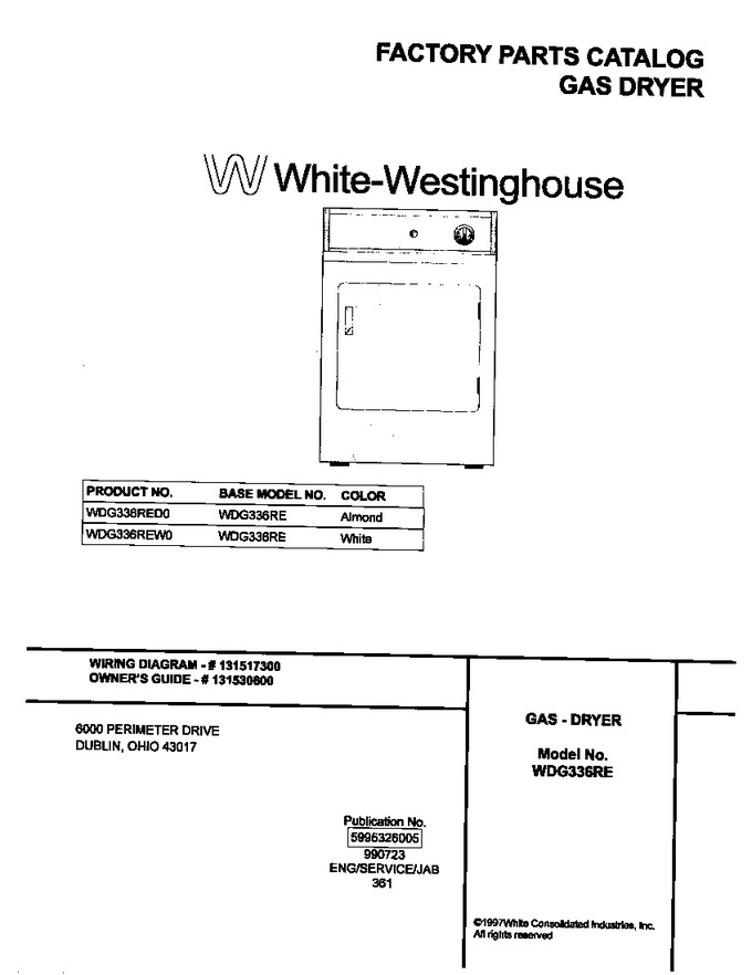 Diagram for WDG336REW0