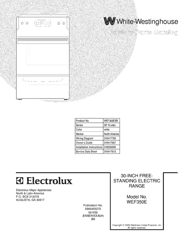 Diagram for WEF350ESB