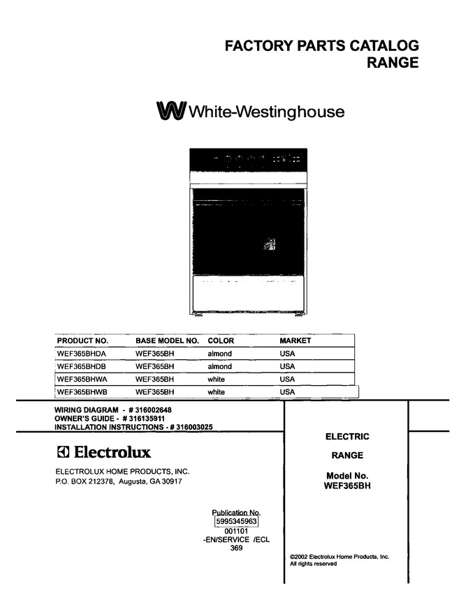 Diagram for WEF365BHWA