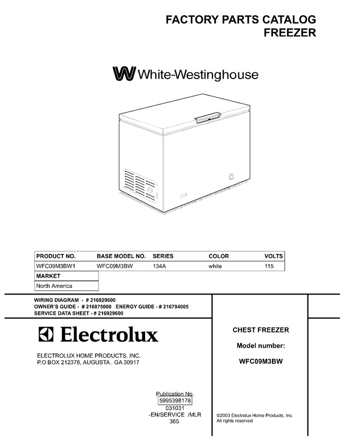 Diagram for WFC09M3BW1
